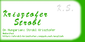 krisztofer strobl business card